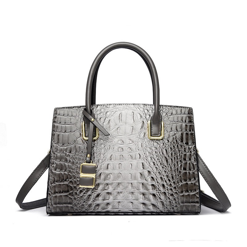 Vintage Crocodile Pattern Patent Handbag