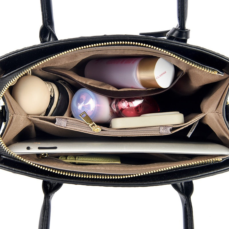 Vintage Crocodile Pattern Patent Handbag