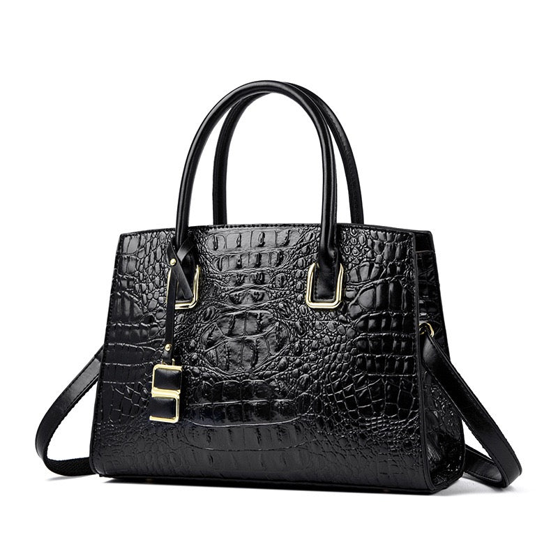 Vintage Crocodile Pattern Patent Handbag