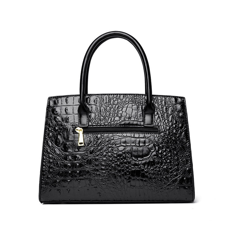 Vintage Crocodile Pattern Patent Handbag