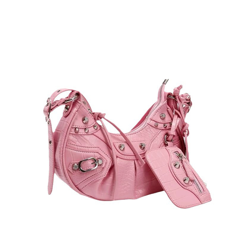 Mini Moon Studded Bag