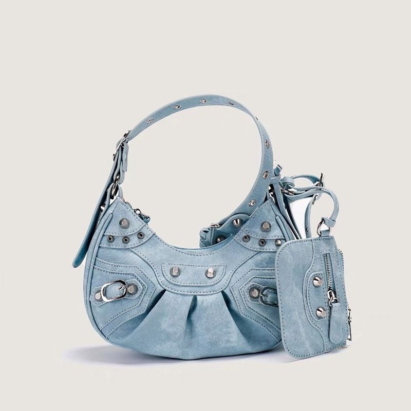 Mini Moon Studded Bag