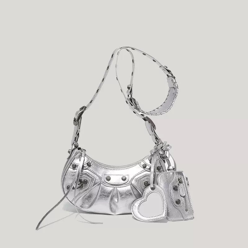Mini Moon Studded Bag