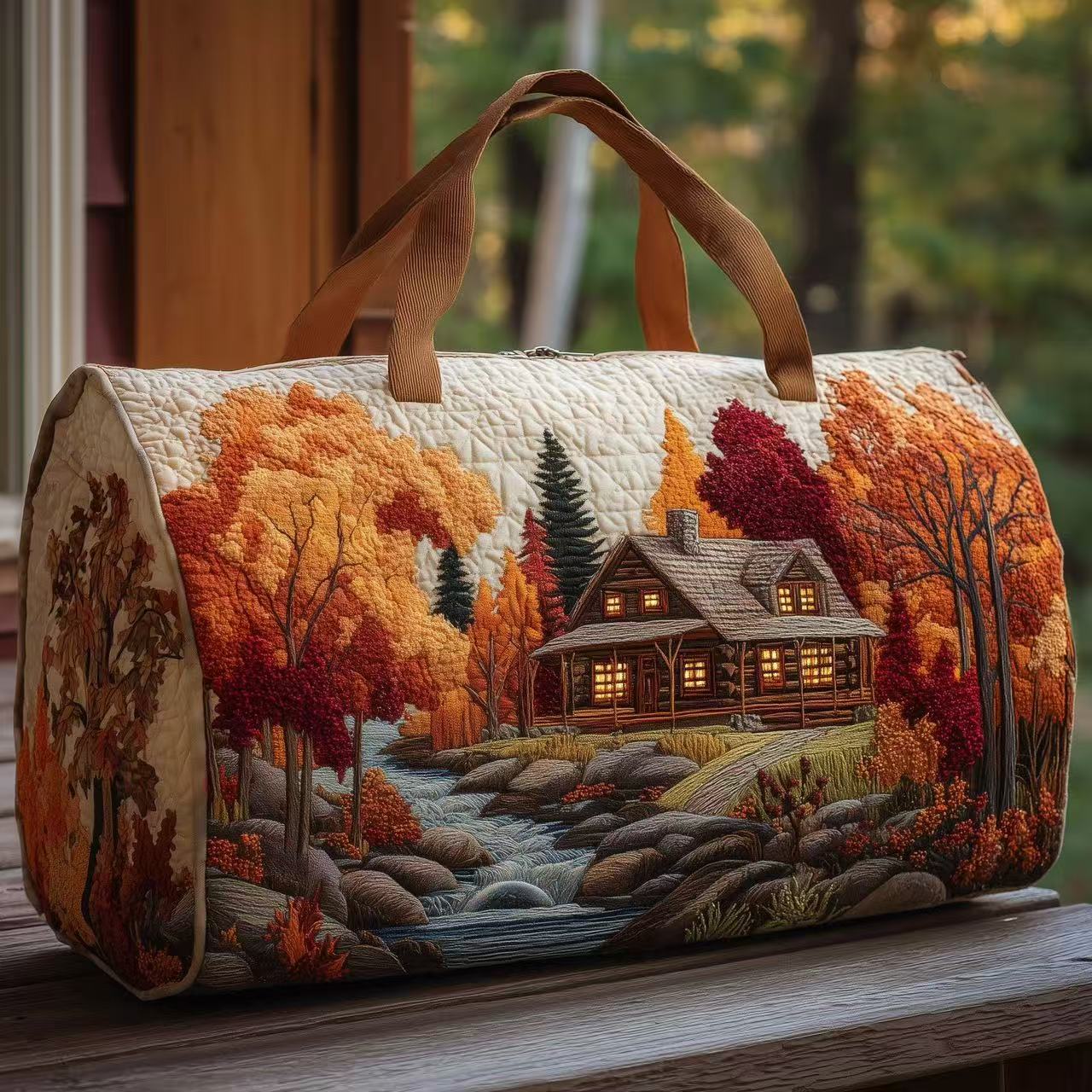 Vintage Artistic Nature Duffle Bag