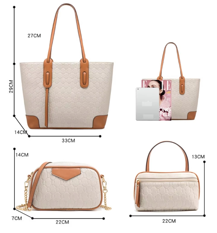 4PCS/SET Commuting Personalized Large Capacity Tote Bag