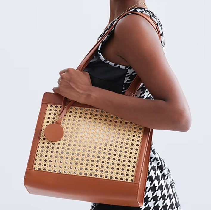 Luxury Women's Straw Beach Bag