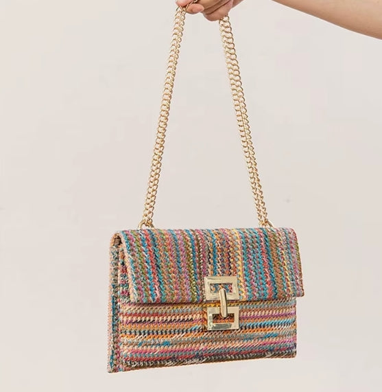 Bohemian Chain Straw Woven Bag