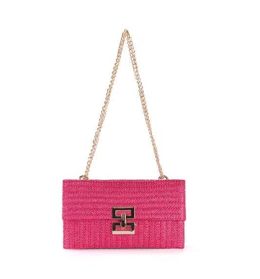 Bohemian Chain Straw Woven Bag