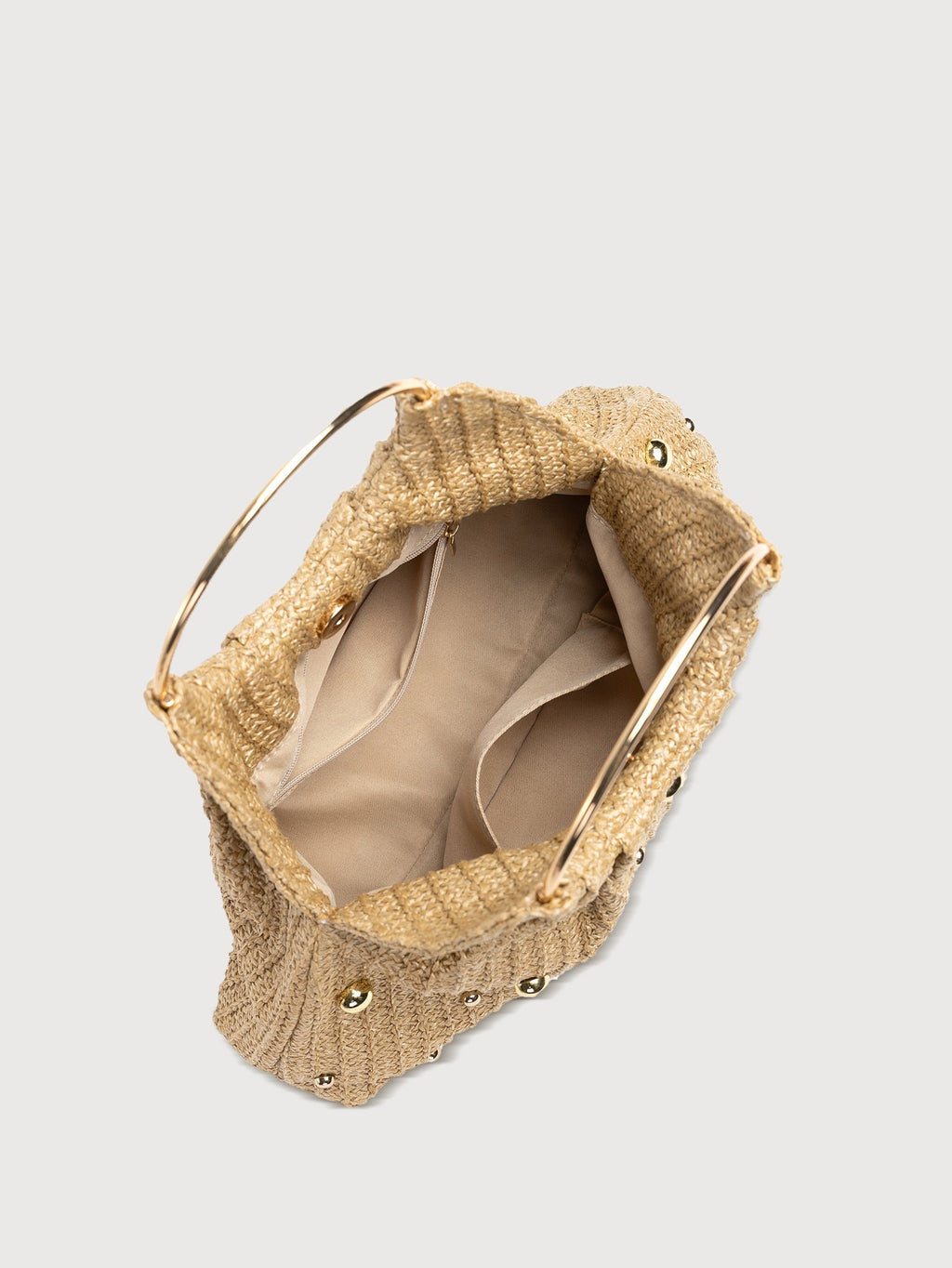 Boho Beaded Straw Handbag