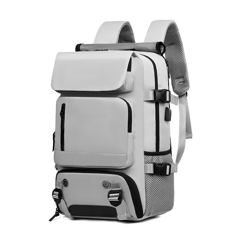 Waterproof 16 inch Business Laptop Backpack with Shoe Bag Hidden USB charging port Hiking camping backpack