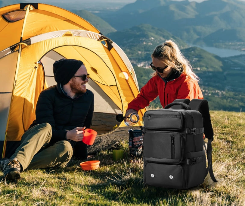 Waterproof 16 inch Business Laptop Backpack with Shoe Bag Hidden USB charging port Hiking camping backpack