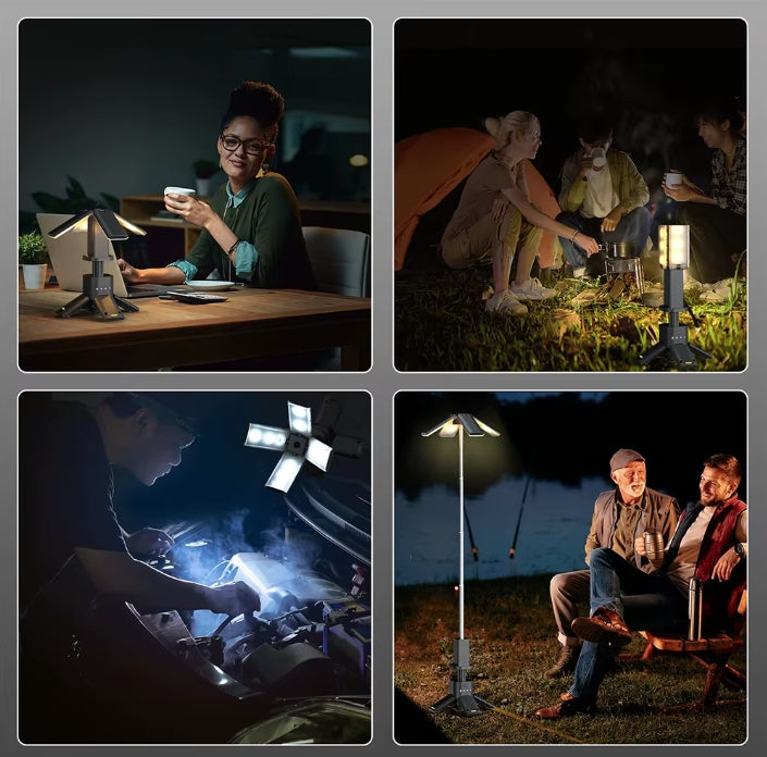 6000 LM Super Bright Magnetic Rotatable Telescopic LED RV Camping Lantern