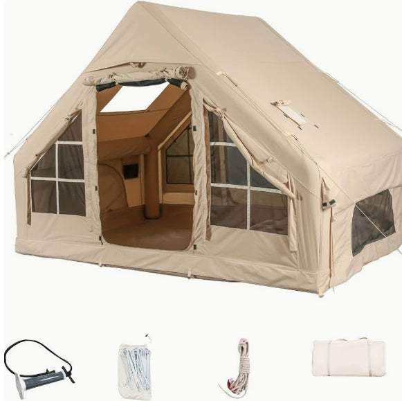 Manual Pump Easy Set Up Waterproof Inflatable Camping Tent