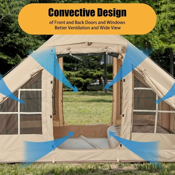 Manual Pump Easy Set Up Waterproof Inflatable Camping Tent