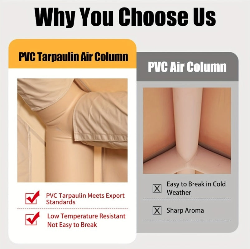 Manual Pump Easy Set Up Waterproof Inflatable Camping Tent