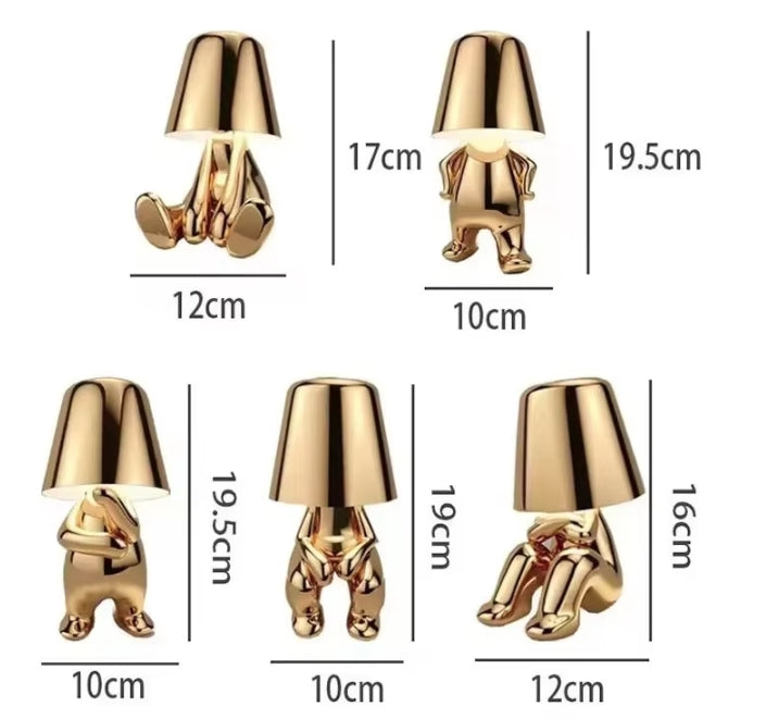 Modern New Thinker Golden Statue Touch Atmosphere Lamp