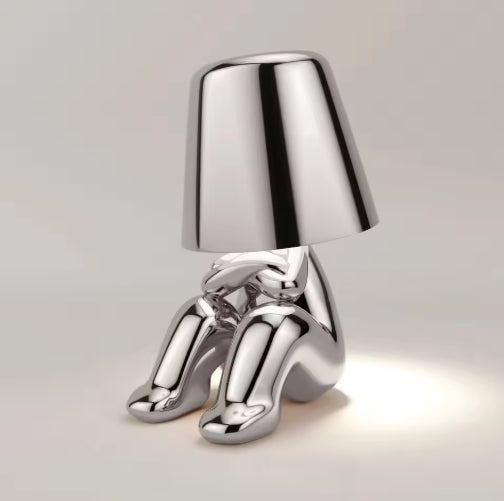 Modern New Thinker Golden Statue Touch Atmosphere Lamp