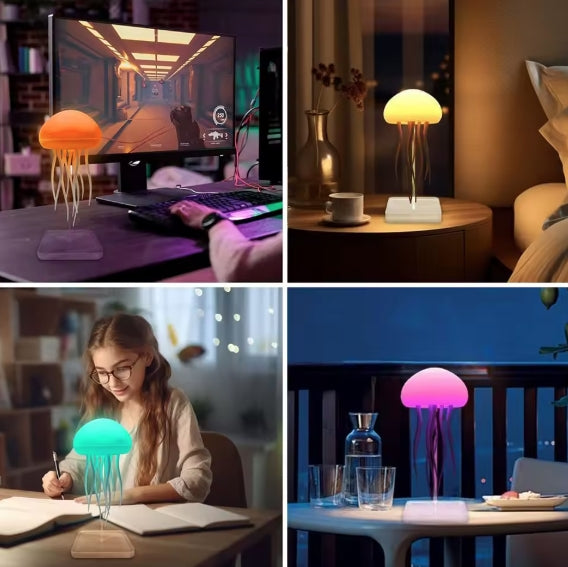 Bionic Jellyfish Night Light,USB Rechargeable with Voice Control