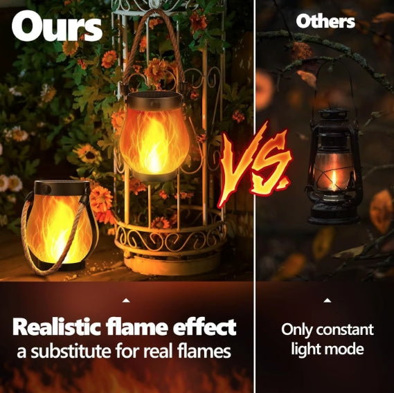 Waterproof Solar Flame Rope Lantern