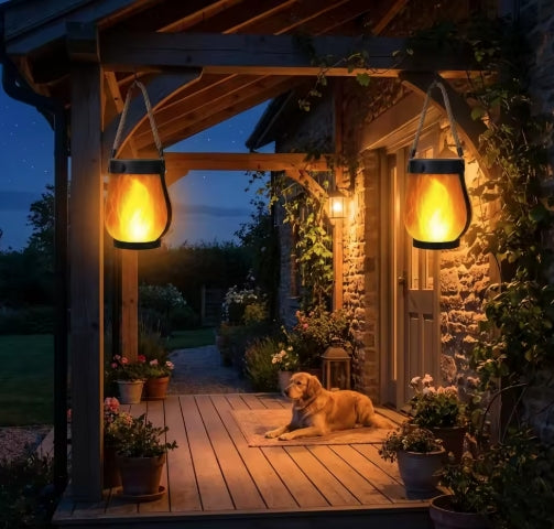 Waterproof Solar Flame Rope Lantern