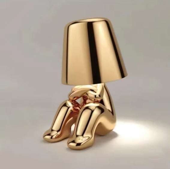 Modern New Thinker Golden Statue Touch Atmosphere Lamp