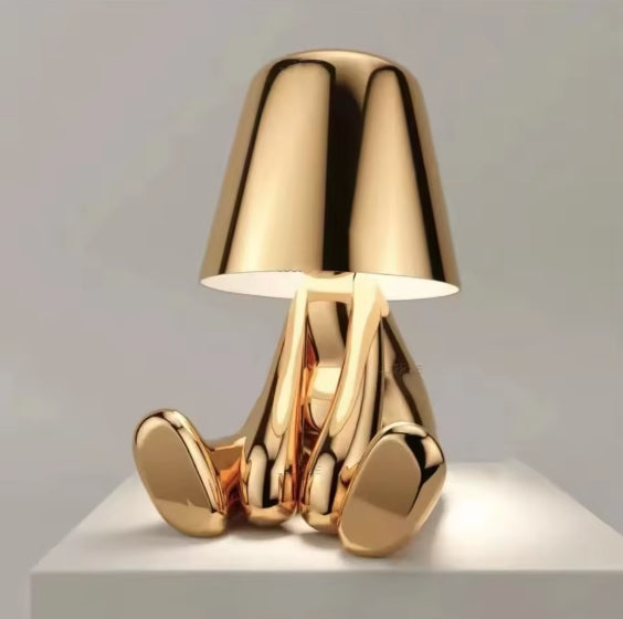 Modern New Thinker Golden Statue Touch Atmosphere Lamp