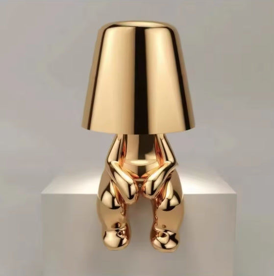 Modern New Thinker Golden Statue Touch Atmosphere Lamp