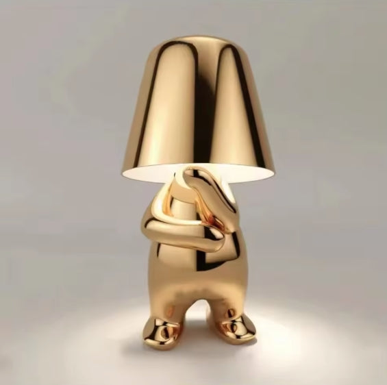 Modern New Thinker Golden Statue Touch Atmosphere Lamp