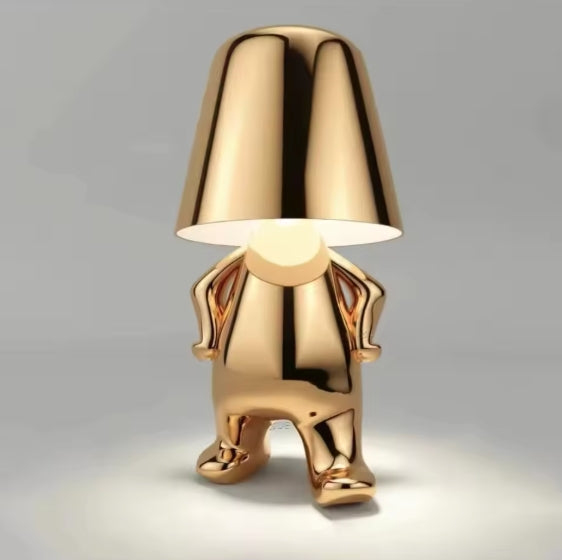 Modern New Thinker Golden Statue Touch Atmosphere Lamp