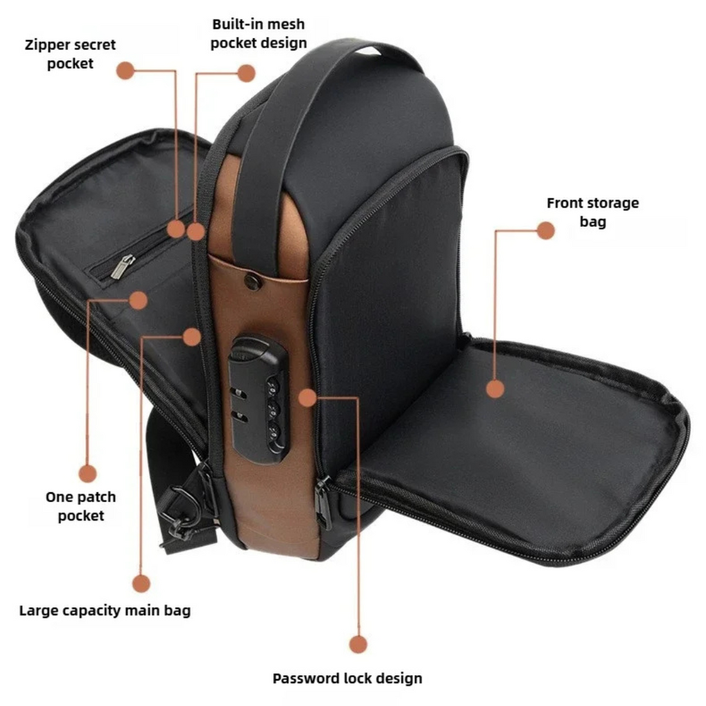 Anti-Theft Waterproof Crossbody Shoulder Bag